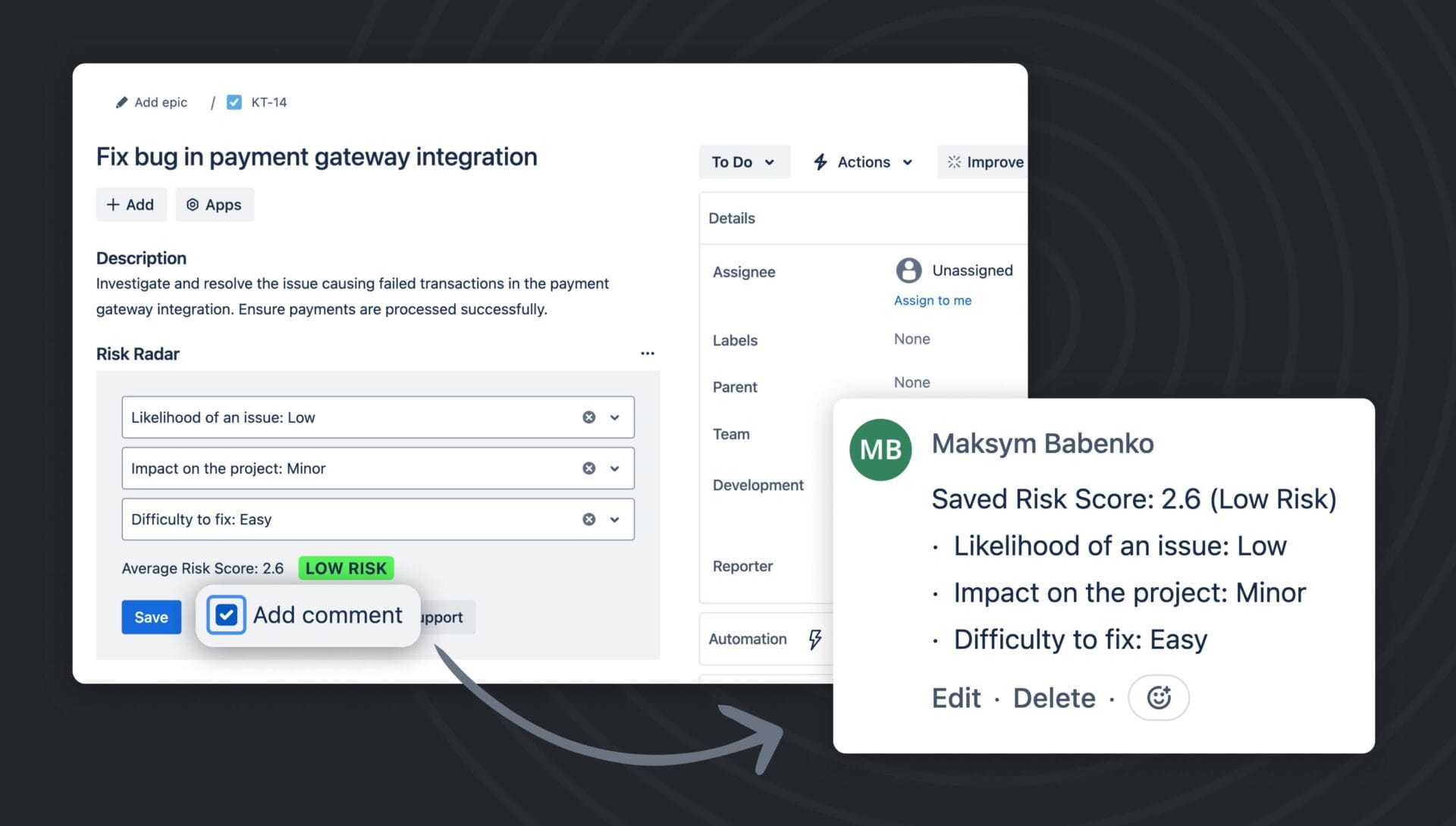 Risk Management App for Jira Cloud