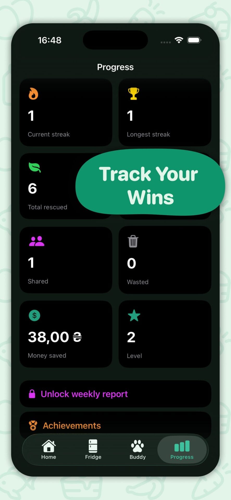 FridgeQuest app screen 4