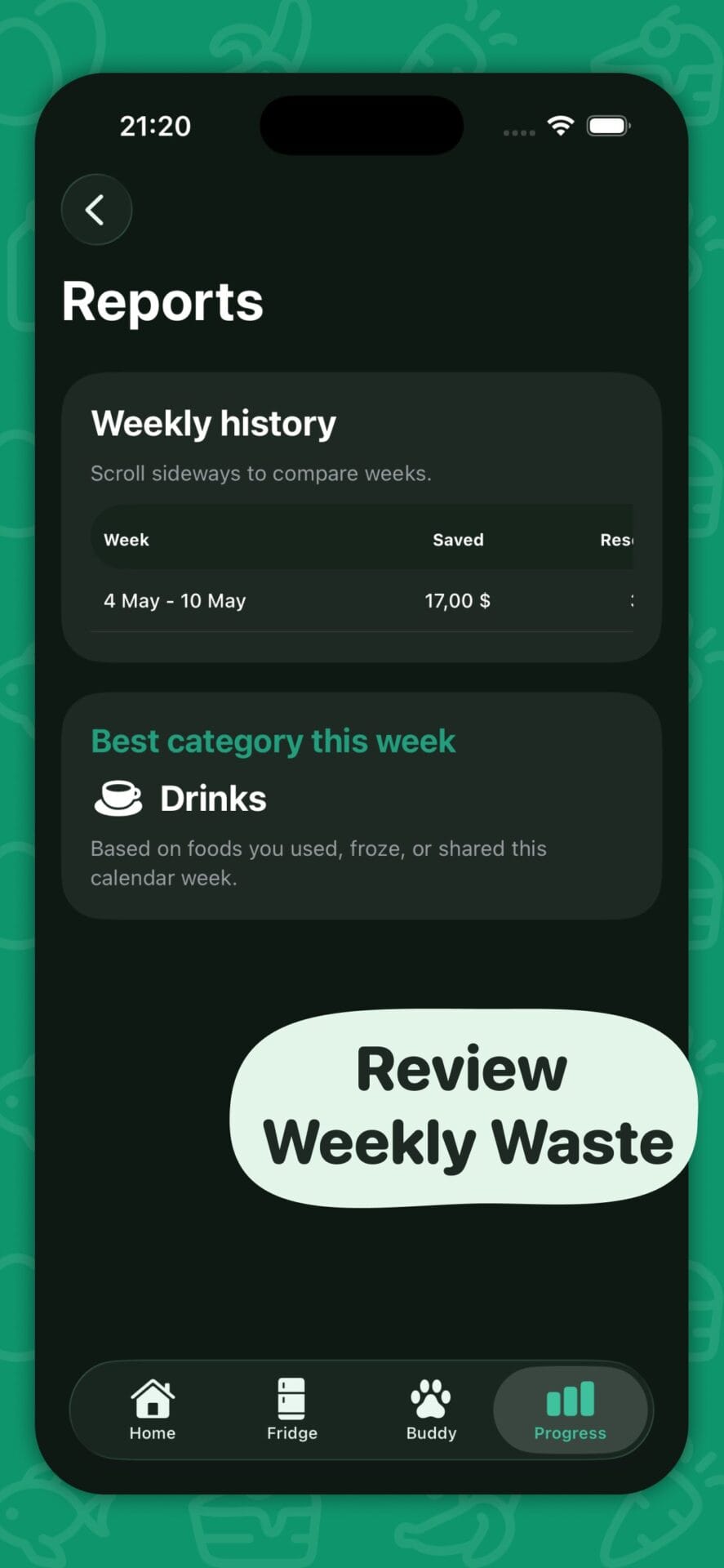 FridgeQuest app screen 5