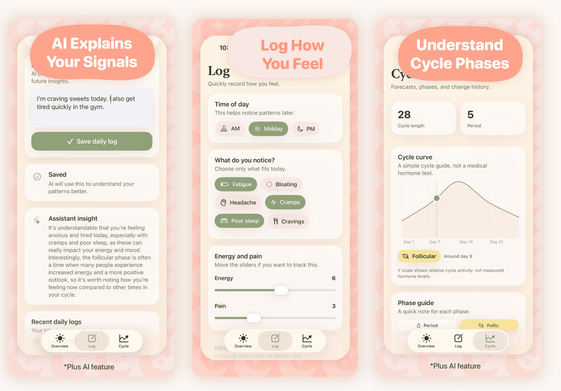 PhaseWise app UI screenshot