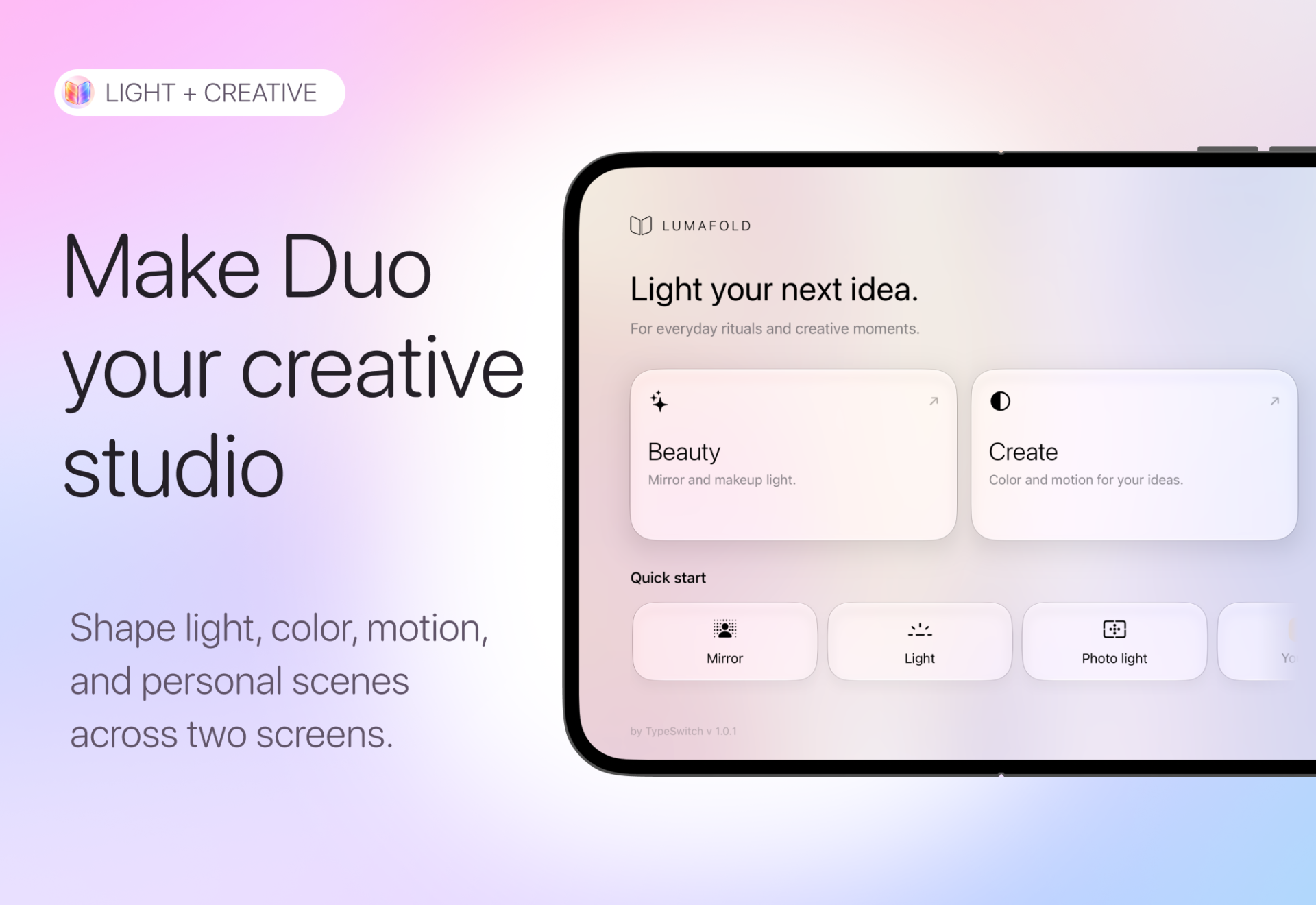 LumaFold creative studio interface